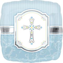 Standard XL Communion Blessing Blue folija balon