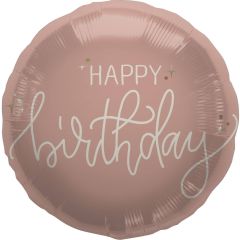 Standard HBD Creme Rose folija balon