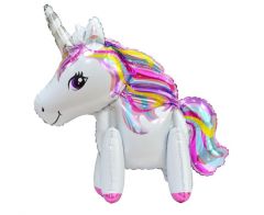 Unicorn Standing White folija balon 65 cm
