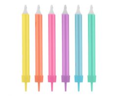 Svečke Jumbo neon assorted 12/1