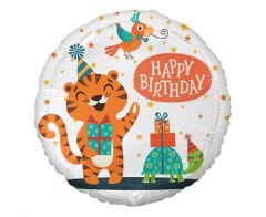 Standard Happy Birthday Tiger folija balon