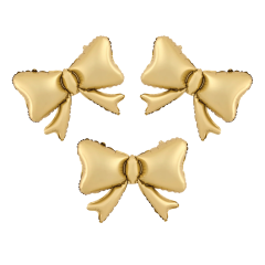 Mini Bows Satin Gold folija balon 3/1