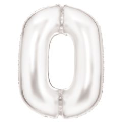 Folija balon  številka 0  Silk Lustre White