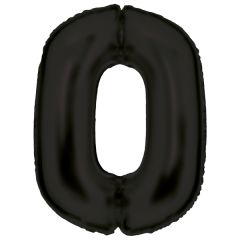 Folija balon  številka 0  Silk Lustre Black
