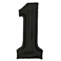 Folija balon  številka 1  Silk Lustre Black