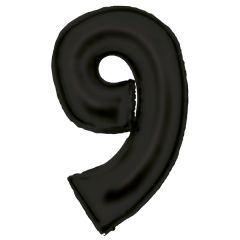Folija balon  številka 9  Silk Lustre Black