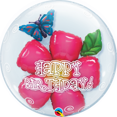 Bubble Bday Flower pvc balon