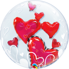 Bubble Lovely Floating Hearts pvc balon 