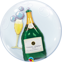 Bubble Bubbly Wine Bottle&Glass pvc balon