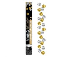 Confetti Cannon Gold&Silver matallic circles strelec konfetkov 40 cm