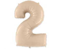 Folija balon številka 2 Cream 102 cm