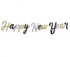Napis B&C Happy New Year Glitter 250 cm