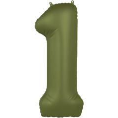 Folija balon  številka 1 Olive Green