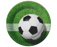 Football party krožniki 18 cm, 6 kos