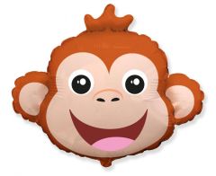 Mini 14"FX Monkey head folija balon na palčki