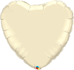 Maxi Srce Pearl Ivory folija balon 36"