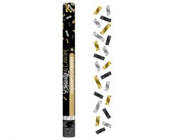 Confetti Cannon B&C folija Gold,Silver,Black  stripes strelec konfetkov 60 cm