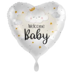 Standard Little Cloud Welcome Baby Heart folija balon