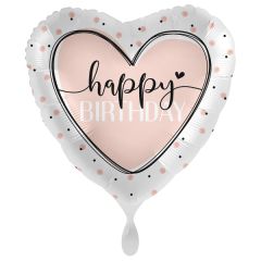 Standard Glossy Heart Birthday folija balon