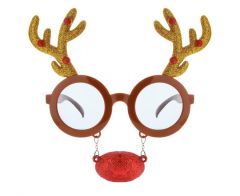 Reindeer with nose and horns očala