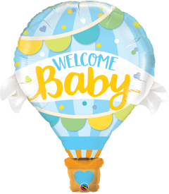 Maxi Welcome Baby Blue folija balon