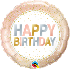 Standard Bday Metallic Dots folija balon