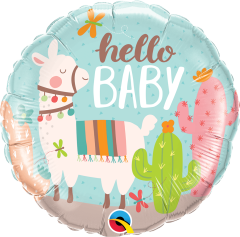 Standard Hello baby Llama folija balon