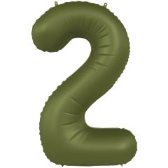 Folija balon  številka 2  Olive Green