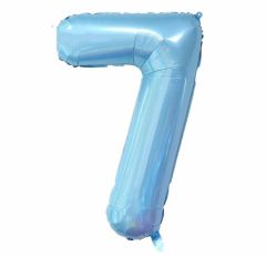 Folija balon številka 7 Pastel Blue