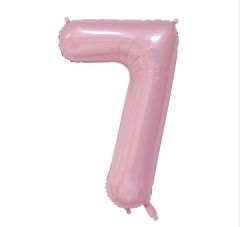 Folija balon številka 7 Pastel Pink