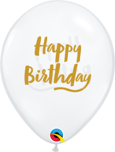 Lateks baloni 28cm Bday Brush Script DC 