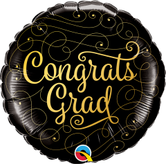 Standard Congrats Grad Gold Doodles folija balon
