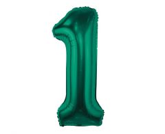 Folija balon B&C številka 1 Bottle Green 85 cm