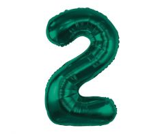 Folija balon B&C številka 2 Bottle Green 85 cm