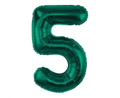 Folija balon B&C številka 5 Bottle Green 85 cm