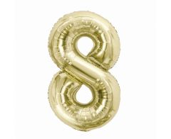 Folija balon B&C številka 8 Champagne