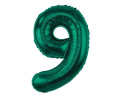 Folija balon B&C številka 9 Bottle Green 85 cm