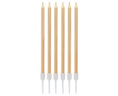 Svečke B&C Metallic Light Gold 13,5 cm 6/1