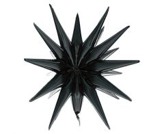 Standard Star 3D black mat folija balon 50 cm