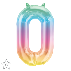 Mini folija balon številka 0 Jelly Ombre  