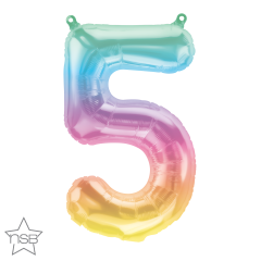 Mini folija balon številka 5 Jelly Ombre  