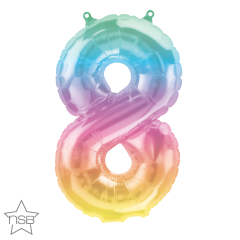Mini folija balon številka 8 Jelly Ombre