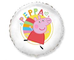 Standard Happy Peppa white folija balon