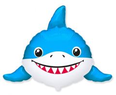 Maxi Smiling Shark blue folija balon 70 cm