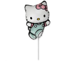 Mini Hello Kitty Hug folija balon na palčki