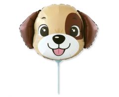 Mini 14" Dog head folija balon na palčki