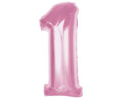 Folija balon številka 1 Light Pink 92 cm