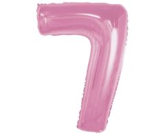 Folija balon številka 7 Light Pink 92 cm