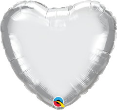 Standard Srce Chrome Silver folija balon