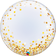 Bubble Gold Confetti Dots pvc balon